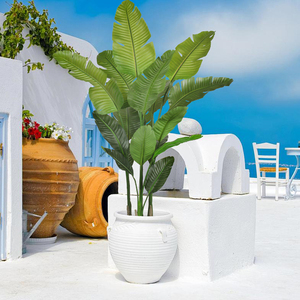 Plante artificielle de haute qualité, feuilles réalistes au toucher, Strelitzia Nicolai, résistante au feu, faux oiseau de paradis pour l'intérieur et l'extérieur - Product Image 3