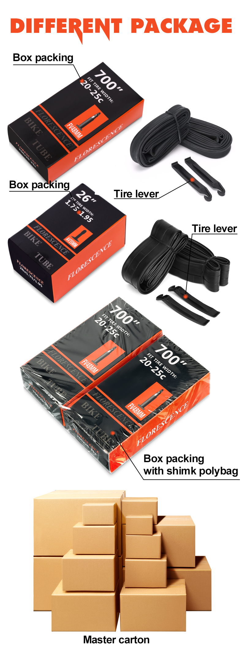 Hoë kwaliteit bergfiets butyl rubber buis 27.5x1.95/2.125 fiets binneband
