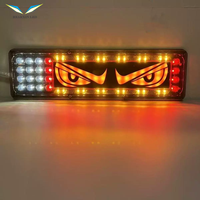 Feux arrière de voiture Devil Eyes Trailer Trucks Car LED Rear Tail Light Red Amber DRL Turn Signal Rear Lamps for Truck Taillight Parts