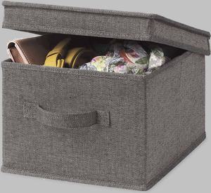 2022 New Factory eco friendly recycled household foldable gray large lid organizer storage boxes bins