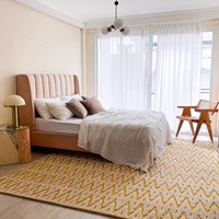 Tapis de luxe en laine tuftée à la main, noir magique, moderne, écologique, pour hall d'hôtel, réception, salon, tapis de qualité supérieure