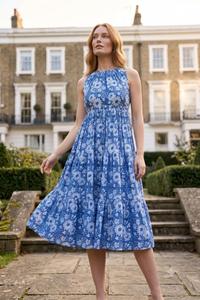 Robe d'été florale pour femmes, style bohème décontracté, idéale pour les voyages à la plage, les vacances, les événements en plein air et les week-ends - Product Image 3