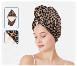<span class=keywords><strong>Serviette</strong></span> de toilette en microfibre de satin soyeux antibactérien 7A Turbans anti-frisottis à séchage rapide super absorbants pour envelopper les <span class=keywords><strong>cheveux</strong></span> humides et <span class=keywords><strong>bouclés</strong></span> - Product Image 1