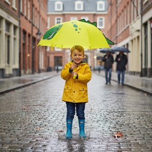 ร่มการ์ตูนสัตว์น่ารักขนาดเล็ก กันน้ำ ทำจากโพลีเอสเตอร์ พกพาสะดวก ด้ามจับยาว ใช้เป็นพร็อพถ่ายรูปได้ ควบคุมด้วยมือ สำหรับเด็ก - Product Image 5