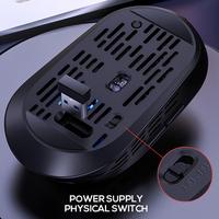 Imice — souris de jeu A6, sans fil, 3 engrenages de DPI, accessoire pour ordinateur PC, à éclairage RGB ajouré, sans fil, pour la maison et le bureau