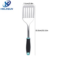 Spatule à poisson en acier inoxydable durable avec logo personnalisé, spatule à frire, spatule ajourée pour la cuisine