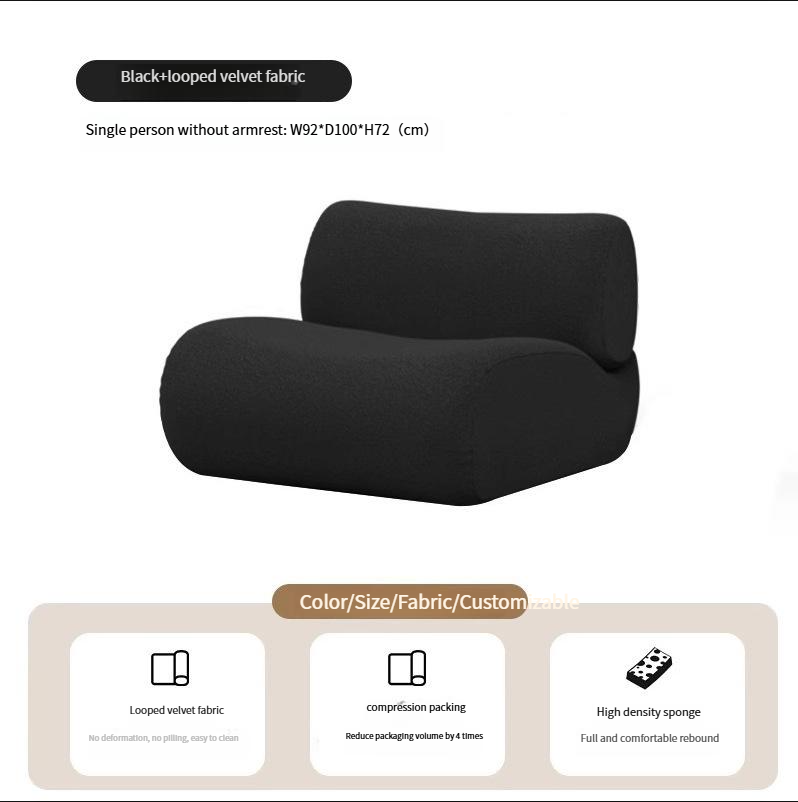 Single seat without handrails 90 * 98 * 65cm