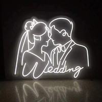 Influencer-Style Hochzeits- und Geburtstagsdekoration Neon-Leuchtbuchstaben Personalisierte Happy Birthday Banner mit Netzanschluss zum Aufhängen