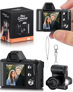 Mini cámara con llavero, mini cámara de vídeo y fotos retro, mini cámara digital, cámara portátil de 1080P para fotografía, cámara de pulgar - Product Image 1
