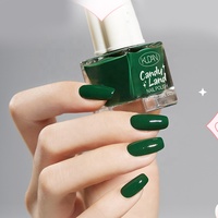 Vernis à ongles tendance bleu-vert à base d'eau, pelable, écologique, sans cruauté animale, qualité salon, pour DIY et nail art à domicile, salons UE et US