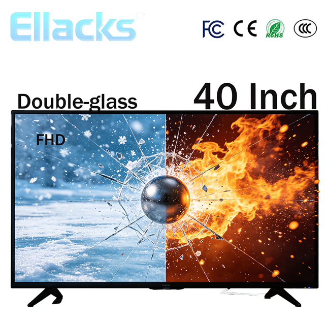CE FCC Certified Original Factory 40 Inch Double-glass 4K 2K HD FHD LED LCD WIFI Smart TV Android Vidaa WebOS Google for Hotel