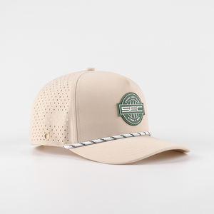 Logotipo de goma de Pvc personalizado 5 paneles deportes Snap Back impermeable béisbol rendimiento cuerda Golf sombrero con marcador de bola magnética - Product Image 2