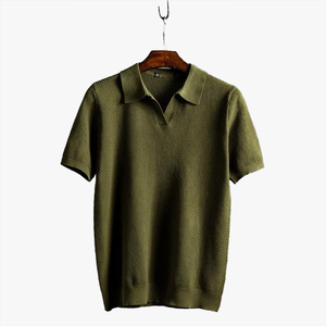 เสื้อโปโลผู้ชาย คอปกทรงนกนางนวล ระบายอากาศ น้ำหนักเบา แขนสั้น ปรับแต่งโลโก้ได้ แฟชั่นลำลอง ผ้าถัก สำหรับฤดูร้อน - Product Image 1