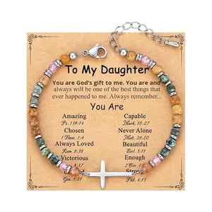 Pour les croisements transfrontaliers les plus vendus à la mode 4mm perlé plaqué or en acier inoxydable fermoir mousqueton réglable Bracelet pour femme - Product Image 5