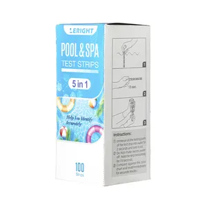 Fast Show Easy Operate Swimming Pool Water PH Chlorine Bromine Test Strip 5 In1