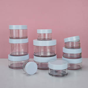 Pot de crème en plastique 1oz 2oz 4oz couvercle rose personnalisé à fond épais vide 250ml 8oz pot en plastique givré - Product Image 4