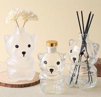 Diffuseur vide en forme d'ours de dessin animé, ours mignon, flacon d'aromathérapie, porte-liquide parfumé pour la décoration de la maison et du bureau, flacon vide
