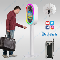 Stan foto pernikahan 2025 glamor: DSLR iPad dengan Flash, desain logam, dan 360 ° RGB untuk acara besar