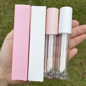 JANCY Gói 6Ml <span class=keywords><strong>Big</strong></span> Wand Trắng Hồng Rỗng Rõ Ràng Tùy Chỉnh Son Bóng Ống Với Bàn Chải Lớn Applicator - Product Image 2
