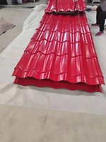 Tôle de Toiture Métallique Colorée Galvanisée PPGI, Tôle Ondulée en Acier Revêtue de Zinc, Cadre en Acier, Plaque de Polycarbonate, Auvent de Toiture