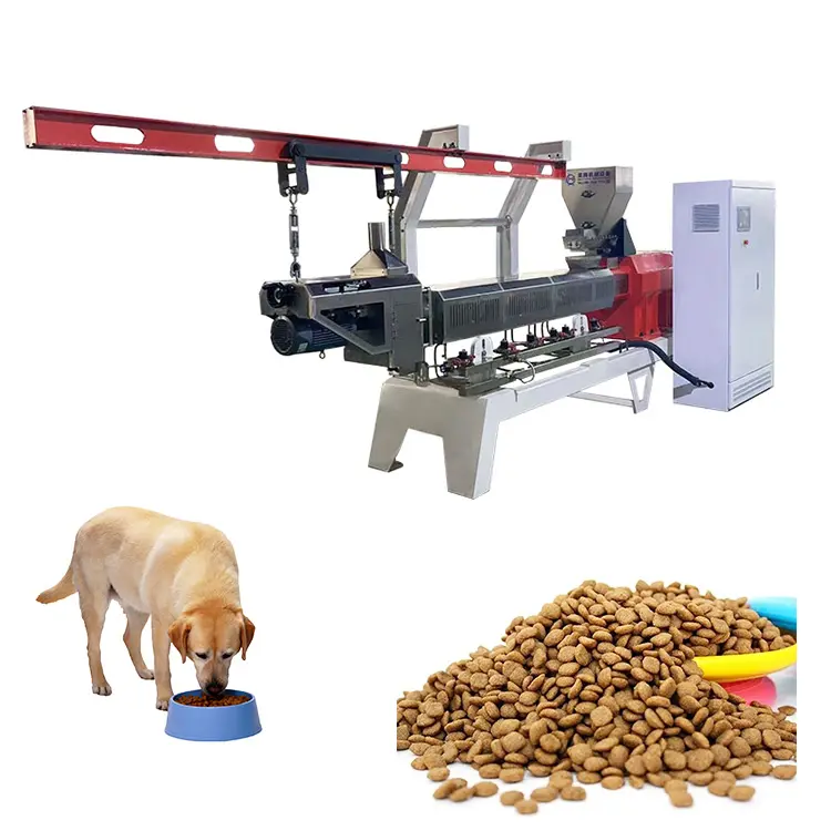 Chaîne de production d'usine de transformation d'extrudeuse d'aliments pour chiens de compagnie équipement de machines
