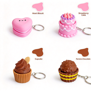 3D-Druck Neuer Latte Clicker Fingerspitzen-Knopf Dekompressions-Schlüsselanhänger Anhänger Kinder Neuheit Scherzartikel Fidget Squishy Spielzeug - Product Image 4