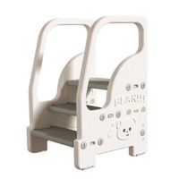 Tabouret d'appoint pour lavage des mains des bébés, marchepied pour lavabo d'enfant, tabouret rehausseur de salle de bain, marchepied en plastique pour tout-petits avec main courante