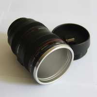 Tasse à café Offre Spéciale écologique en acier inoxydable avec objectif 400ml Tasse pour objectif d'appareil photo reflex numérique avec logo personnalisé