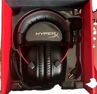 Headset Gaming HyperX Cloud 2 Red Over-Ear dengan Mikrofon Lepas Pasang untuk Gamer Desktop dan Artis DJ