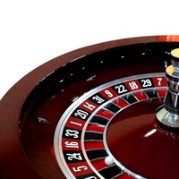 YH 32 Zoll Luxus Hochwertiger Spieltisch Unterhaltung srad Rotbraun Russland Roulette Rad