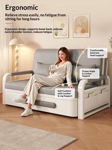 Klappbares Schlafsofa Metall Nordeuropäisches Design Kratzfeste Polsterung Multifunktionale Aufbewahrungsfunktion Ausziehbares Bett für - Product Image 1