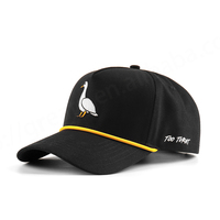 Casquette de baseball structurée unisexe en tissu Dobby Oxford à pois, avec logo brodé motif léopard animalier, étiquette tissée personnalisée et cordon – Vente en gros