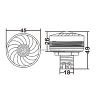 Source de lumière ponctuelle extérieure 45 mm AC 24V 110V, pixels LED RVB préprogrammés pour l'éclairage des manèges de fête foraine