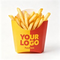 Boîte d'emballage pour la restauration rapide avec logo personnalisé, boîte à emporter pour hamburgers, emballage pour ailes de poulet frites, frites, boîte d'emballage pour poulet frit