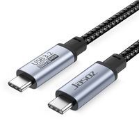 Câble de données USB 3.2 Gen 2 Type-C 240W à charge rapide, miroir d'affichage 4K, en alliage d'aluminium