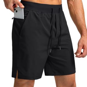 Custom Athletic <b>Men</b> <b>Zipper</b> <b>Pocket</b> Sports <b>Shorts</b> Hot Polyester Cotton Fitness Jogger Workout Casual Custom Summer Printed - Product Image 4