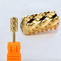Foret à ongles en carbure de tungstène coloré 4XC 3/32 à grande tige pour manucure artistique et retrait de poudre de trempage