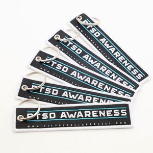 Porte-clés personnalisé en tissu pour le soutien de la santé mentale, idéal pour les soins aux anciens combattants et les cadeaux pour les organisations caritatives - Product Image 2
