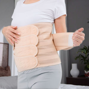 Cinturón de recuperación posparto ajustable en beige Envoltura posparto cómoda y de apoyo de fabricación Indonesia - Product Image 5