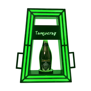 Range-bouteilles lumineux à LED rectangulaire AC 85-265V avec lumière verte pour l'affichage du champagne et des spiritueux - Product Image 5