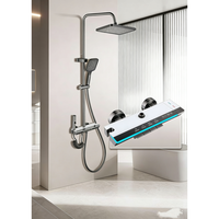 En gros Système de douche en aluminium Space Piano Keys avec douchette à main et mitigeur de salle de bain