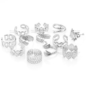 Geometric <b>Titanium</b> Steel <b>Ring</b> Stainless Steel Irregular Opening Unisex Fashion Jewelry - Product Image 5