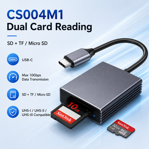 Lecteur de carte <span class=keywords><strong>SD</strong></span> 7.1 Express Type C 985 Mo/s 10 Gbps USB 3.2 en aluminium 2 en 1, adaptateur de lecteur de carte mémoire <span class=keywords><strong>Micro</strong></span> <span class=keywords><strong>SD</strong></span> TF pour ordinateur portable - Product Image 3