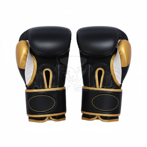 Gants de boxe professionnels personnalisés et confortables avec évacuation de l'humidité et sangle de poignet réglable en cuir pour l'entraînement au combat - Product Image 1