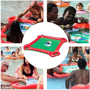 Tapis de Mahjong en PVC Durable avec Support à Boissons Flottant et Étanche pour Domino, Mahjong, Poker – Portable pour 4 Joueurs - Product Image 3