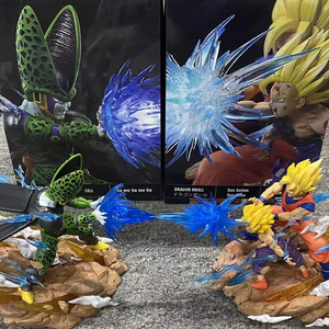 Avec Lumière <span class=keywords><strong>DBZ</strong></span> Majin <span class=keywords><strong>Buu</strong></span> Son Goku Frieza Piccolo Battles Manga Collection Modèle Poupée PVC Anime Figure Statues Jouets Pour Enfants - Product Image 2