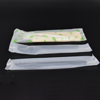 Ensemble de couverts jetables en CPLA, serviette, cuillère, fourchette, couteau - Biodégradable, respectueux de l'environnement, logo personnalisé pour les fêtes, les restaurants/les bars
