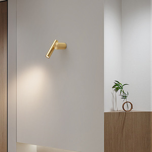 All-Copper Nordic Minimalist LED Reading <b>Wall</b> Lamp Eye-Protection Rotating <b>Bedside</b> <b>Light</b> for Living Room Hotel Home Bedroom - Product Image 6