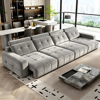 Sofá Cama Eléctrico Reclinable con Control por Voz Inteligente, Sofá Extraíble Eléctrico con Control Remoto y USB para Cine en Casa