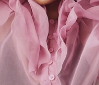 Nouvelle Collection Été – Blouse Femme en Chiffon Transparent et Respirant, Coupe Ajustée, Col Rond, Manches Lanterne à Volants, Style Vintage et Dentelle